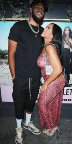 Jacqueline Cruz son Karl-Anthony Towns with his girlfriend Jordyn.